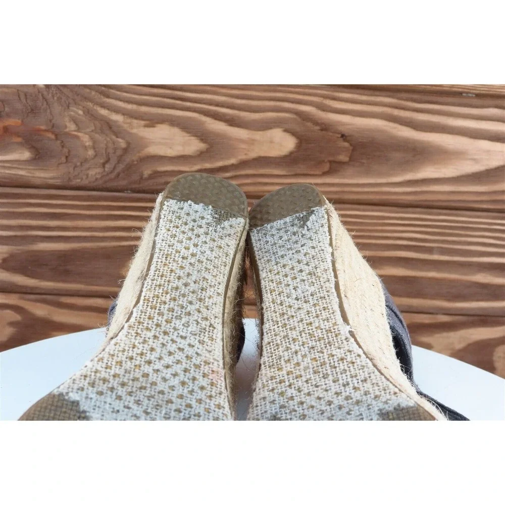 Toms Sz 8 M Brown Ankle Strap Fabric Women Sandals‎